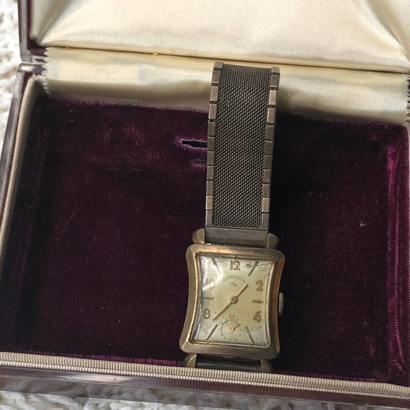 Vintage Lord Elgin Gold Tone Wrist Watch with Original Box Case - For Parts - Picture 8 of 16